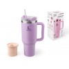 Термокружка c трубочкой, 1180 мл, нержавеющая сталь, blooming lilac, серия Styley, PERFECTO LINEA