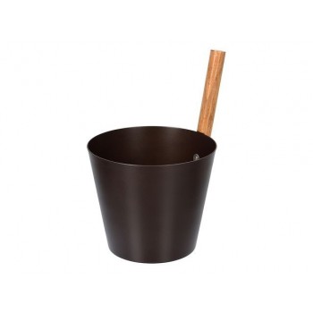 Бадья из алюминия 5 л, коричневая "Банные штучки"