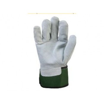 Перчатки комбинированные кожаные, серый/зеленый JETA SAFETY Blacksmith Max
