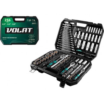 Набор головок и ключей 216пр. ВОЛАТ