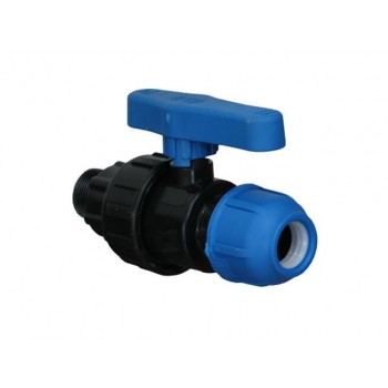 Кран шар. 25 х 3/4" нар (для ПЭ труб), РТП