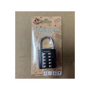 Замок навесной кодовый, черный, ARIZONE