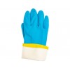 Перчатки К80 Щ50 неопрен/латекс р-р 9/L желто-голубые JetaSafety (инд. уп.)