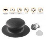 Бакелитовая ручка к стеклянной крышке, черная, PERFECTO LINEA