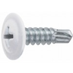 Саморез 4.2х16 мм с прессшайбой, цинк, со сверлом, RAL 9003 (150 шт в пласт. конт.) STARFIX