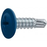 Саморез 4.2х16 мм с прессшайбой, цинк, со сверлом, RAL 5005 (50 шт в зип-локе) STARFIX