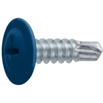 Саморез 4.2х16 мм с прессшайбой, цинк, со сверлом, RAL 5005 (50 шт в зип-локе) STARFIX