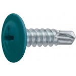 Саморез 4.2х16 мм с прессшайбой, цинк, со сверлом, RAL 5021 (50 шт в зип-локе) STARFIX