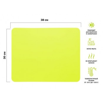 Коврик для выпечки и жарки силиконовый, прямоугольный, 38 х 30 см, зеленый, PERFECTO LINEA