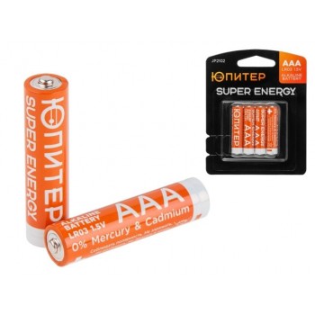 Батарейка AAA LR03 1,5V alkaline 4шт. ЮПИТЕР