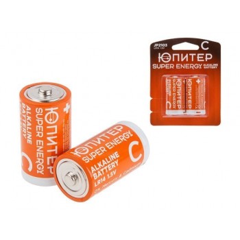 Батарейка C LR14 1,5V alkaline 2шт. ЮПИТЕР