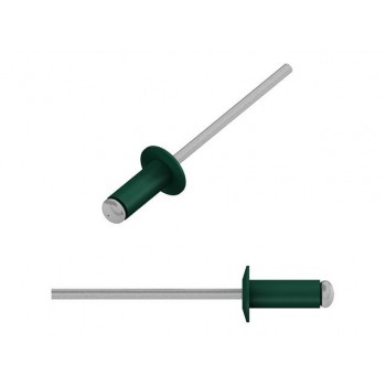 Заклепка вытяжная 3.2х8 мм алюминий/сталь, RAL 6005 (50 шт в зип-локе) STARFIX