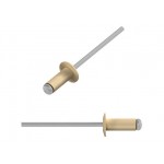 Заклепка вытяжная 4.0х10 мм алюминий/сталь, RAL 1014 (50 шт в зип-локе) STARFIX