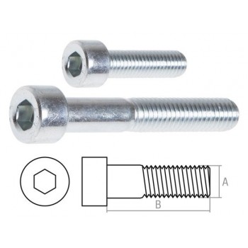 Винт М10х80 мм с внутр. шестигр., цинк, кл.пр. 8.8, DIN 912 (30 шт в карт. уп.) STARFIX