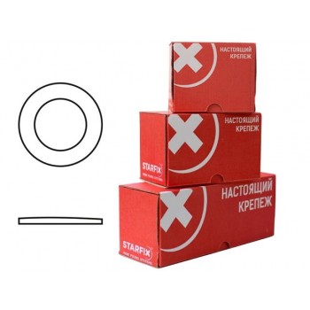 Шайба М6 плоская, цинк, DIN 125 (1000 шт в карт. уп.) STARFIX