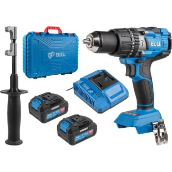 Аккум. дрель-шуруповерт BULL SR 1805 в чем. XLTpro, 2х4 А*ч, БЕСЩЕТ., 18 В, 120 Н*м, БЗП(мет.) 13 мм