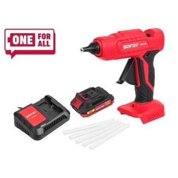 Аккум. клеевой пистолет WORTEX CGG 1118 в кор. ALL1 XLT с акб и з/у SET 18В, 11 мм