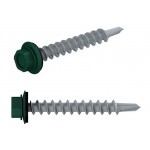 Саморез кровельный 4.8х19 мм цинк, шайба с прокл., PT3, RAL 6005 (5 кг) STARFIX